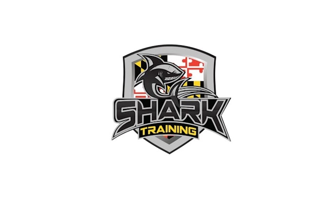 design iconic powerful strength logo for shark training