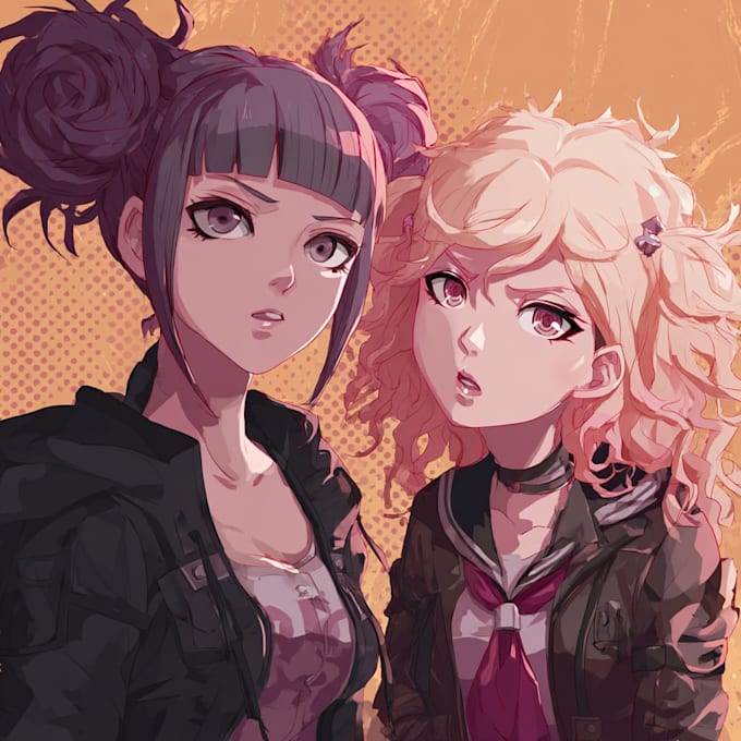 make awesome danganronpa character portrait for you