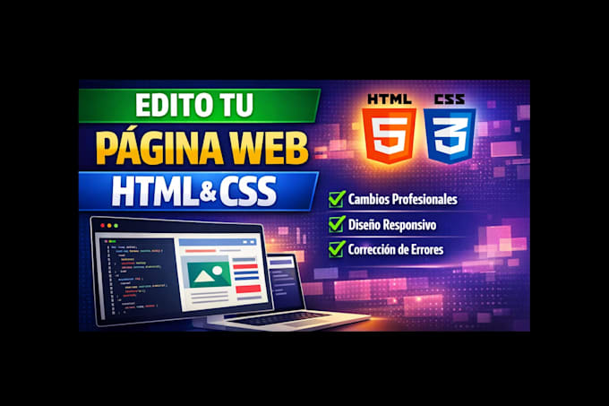 editare tu pagina web html y css profesionalmente
