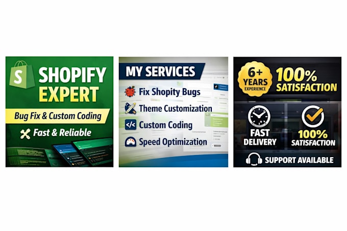 fix shopify bugs and customize your shopify store