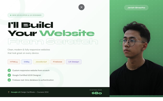 Build a responsive website or web app using html css and javascript by ...