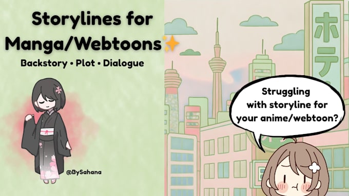 help create story and script for your webtoon or manga