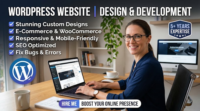 redesign design wordpresss website, revamp, modern website design with elementor