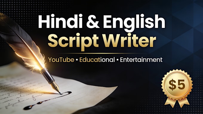 write hindi and english content, scripts and translations