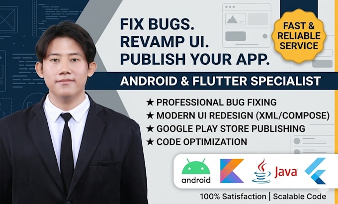 fix bugs, revamp UI, and publish your android or flutter app