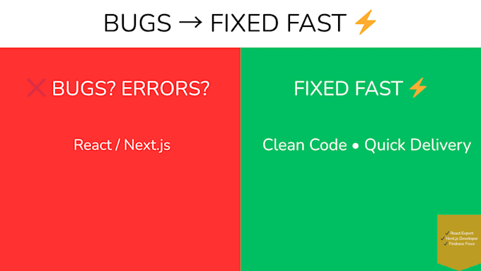 fix bugs in your react and next js app