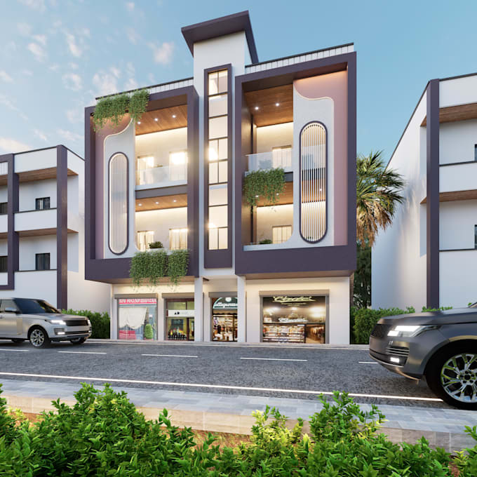 do architectural exterior 3d modeling, texturing, and realistic rendering