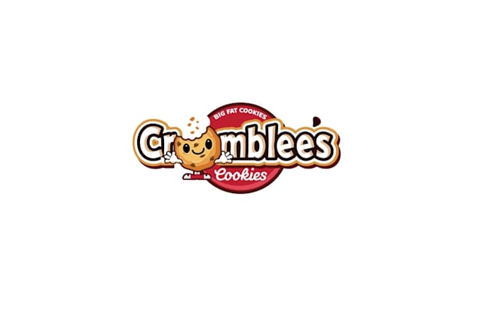 design crazy cookie character cumblee cookies logo