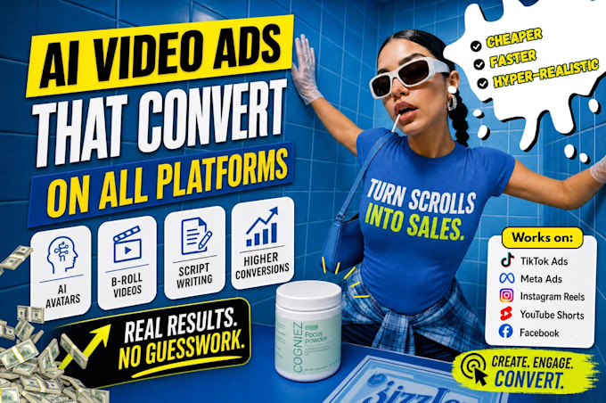 create hyper realistic ai ugc video or ai video ads