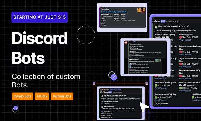 build custom discord bot for you