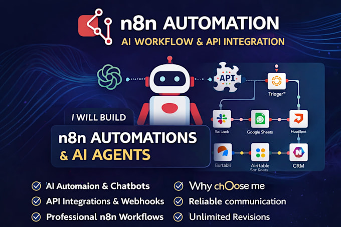 design n8n automation, n8n workflow, ai agent, or automation