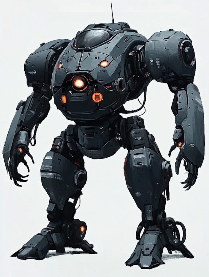 Detailed Mecha Draw custom mecha or robotic illustration in detailed style by ...