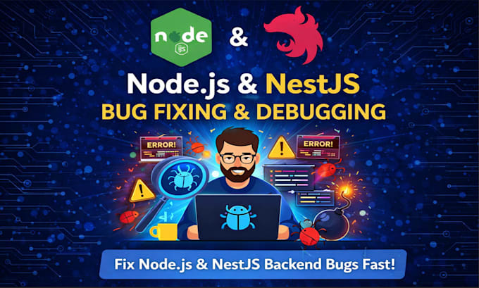fix node js nestjs backend bugs debug api and boost performance