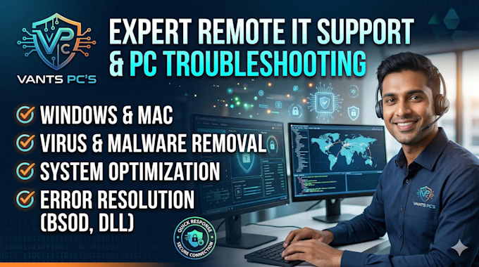 provide expert remote IT support and PC troubleshooting for windows