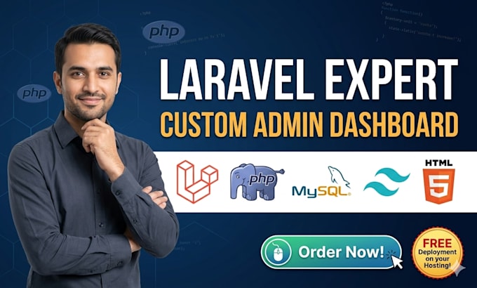 build custom laravel website or admin dashboard