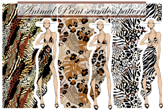create seamless animal print pattern for textile, wallpaper