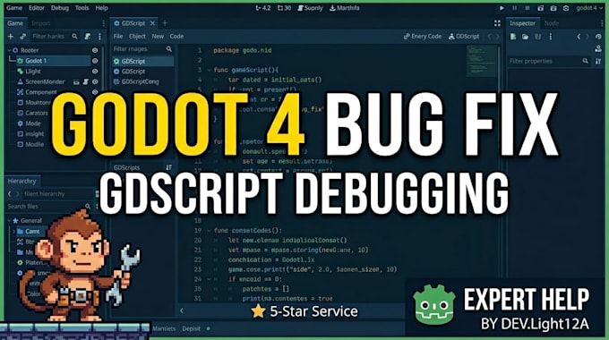 fix bugs and errors in your godot 4 gdscript project