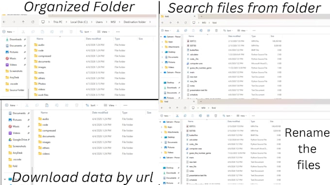build a python automation tool to organize, rename and manage your files