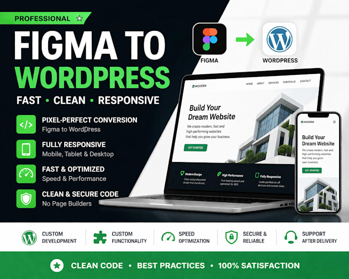 convert figma design to wordpress website