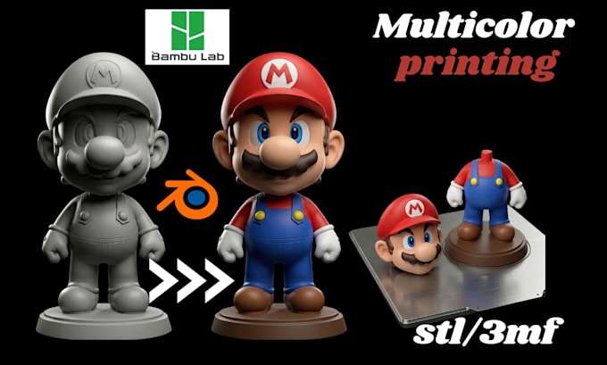 create slice paint your stl into 3mf for bambu lab multicolor 3d printing