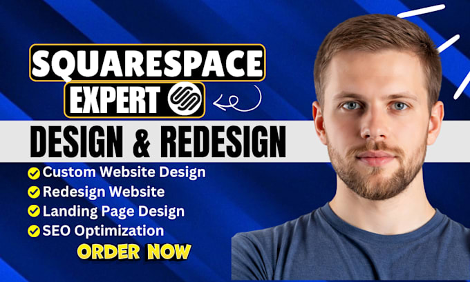 do responsive squarespace website, design or redesign squarespace landing page