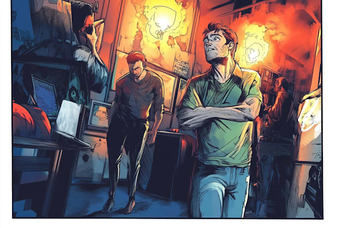 draw a comic book professional artist