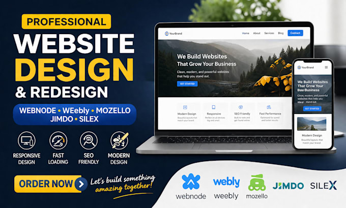 design modern website webnode mozello weebly jimdo silex redesign