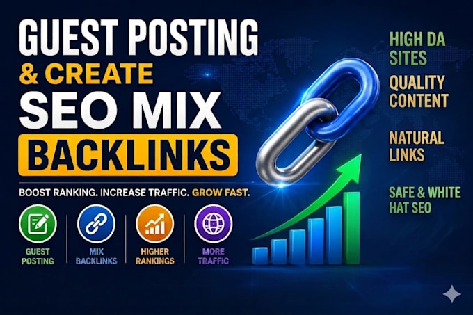 do guest posting and create SEO mix backlinks