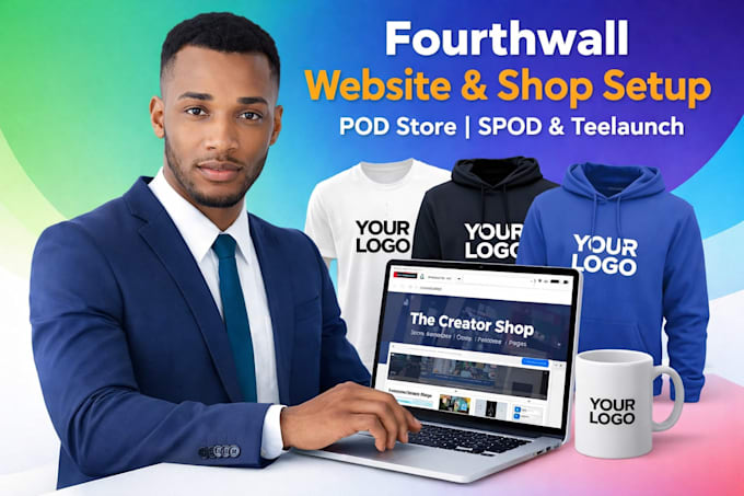 setup fourthwall website design fourth wall shop merch spod teelaunch redesign