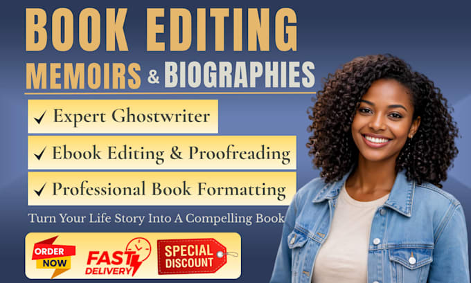 edit proofread memoir ebook ghostwriter biography autobiography book formatting