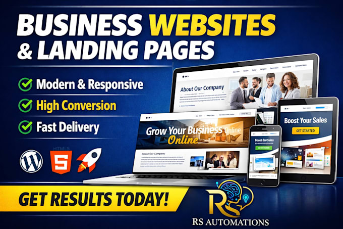 Build a modern business website or high converting landing page by Rs ...