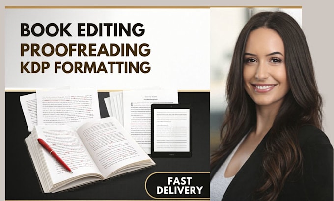 do book editing, proofreading, and amazon kdp book formatting