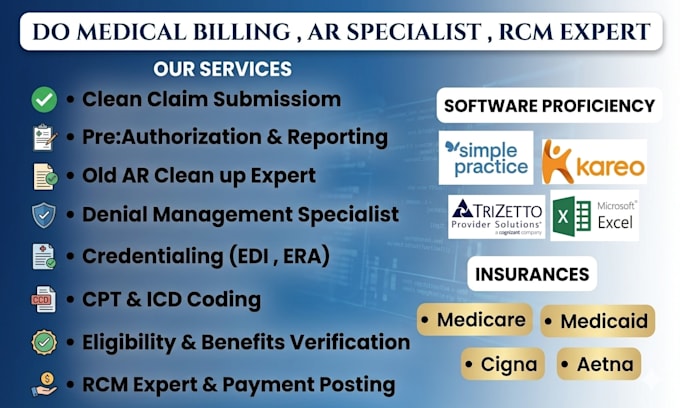 do medical billing ,ar specialist,rcm expert