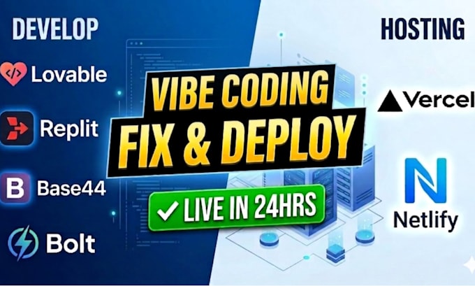 fix and deploy your lovable, replit, base44 or bolt vibe coded web app