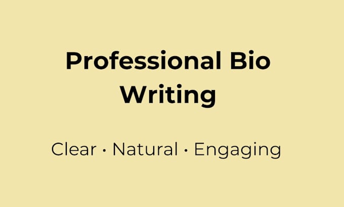 write or rewrite a professional bio or personal description
