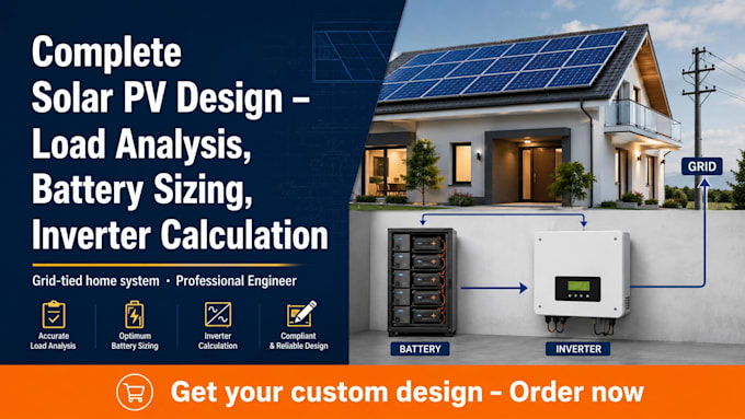 design your solar pv system and battery backup plan reports