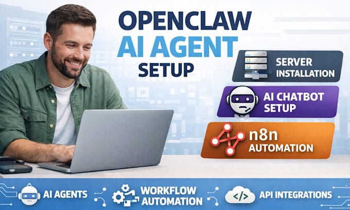Setup openclaw ai agent, install openclaw server and n8n automation by ...