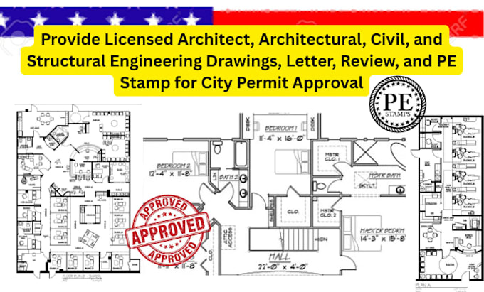 License architect structural engineer letter pe stamp in georgia hawaii ...