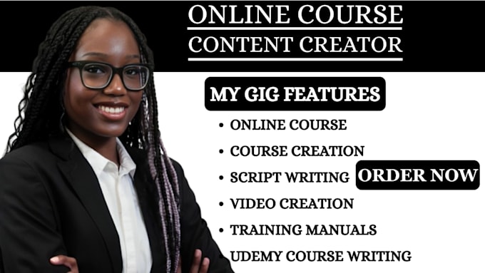 do script writing, online course content, udemy, training manual, video creation
