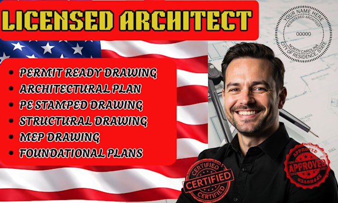 Design architectural drawing civil engineer city stamp permit adu, pe ...