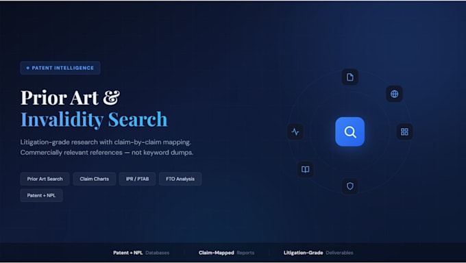 conduct patent prior art and invalidation search