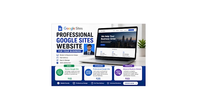 create a stunning google sites website with modern design