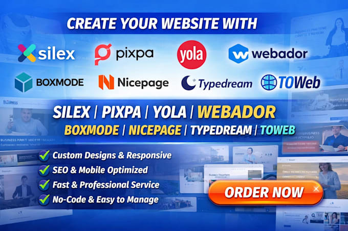 create website using silex pixpa yola webador boxmode nicepage typedream toweb