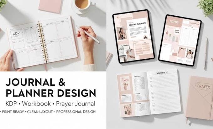 do journal design, digital planner, workbook design, kdp journal, prayer journal