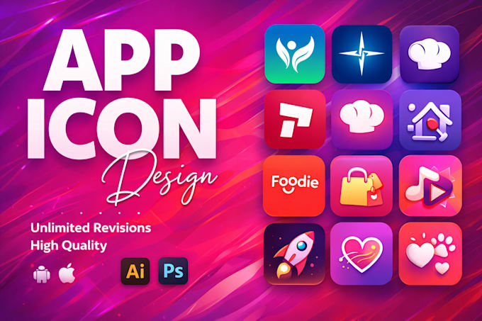 design a modern app icon for ios and android