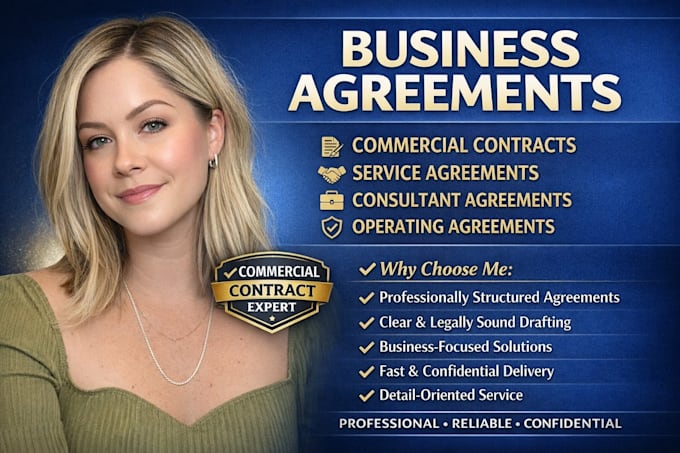 draft business agreement, operating agreement, service contract