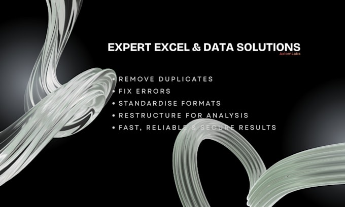 clean, format, and prepare your excel data professionally