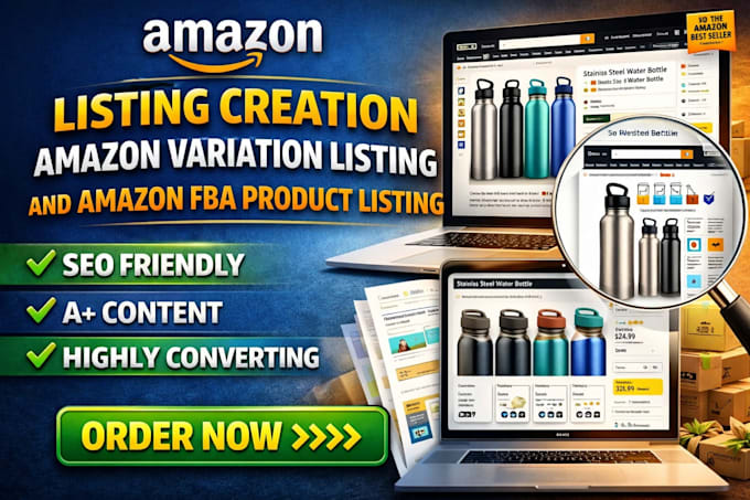 amazon listing creation amazon variation listing amazon fba product listing
