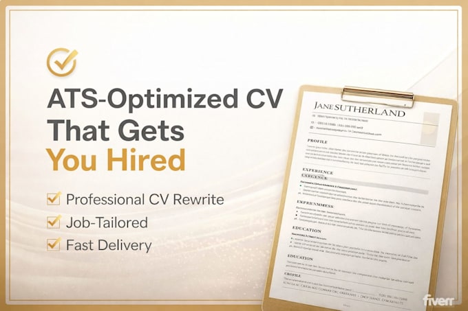 write a professional ats optimized CV or resume