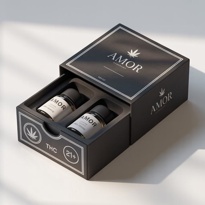 design product packaging ,cbd product, tincture dielines for packaging box